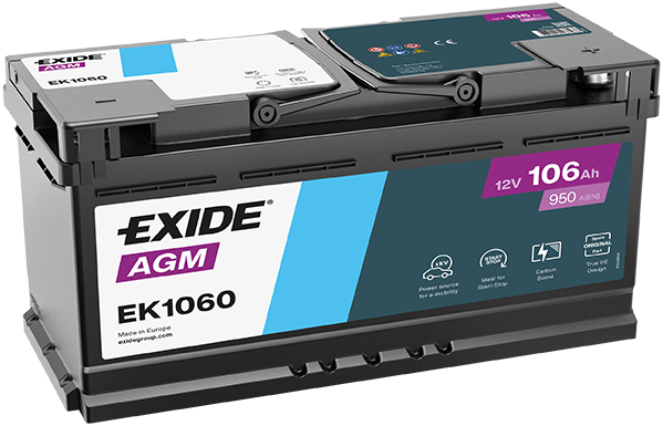 Baterie Auto EXIDE AGM 106 Ah EK1060