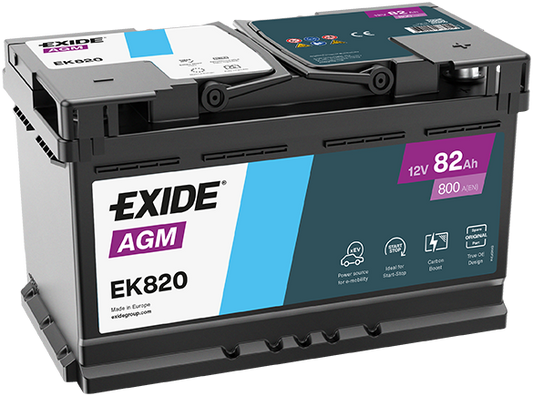 Baterie Auto EXIDE AGM 82 Ah EK820
