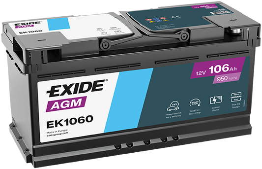 Baterie Auto EXIDE AGM 106 Ah EK1060