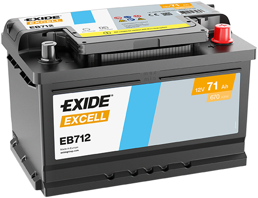 Baterie Auto EXIDE EXCELL 71 Ah EB712