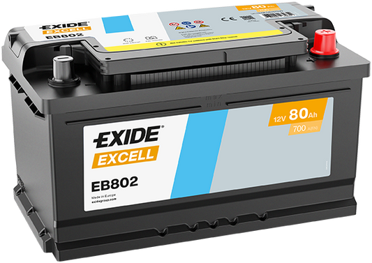 Baterie Auto EXIDE EXCELL 80 Ah EB802