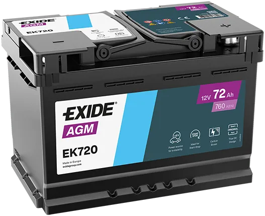 Baterie Auto EXIDE AGM 72 Ah EK720